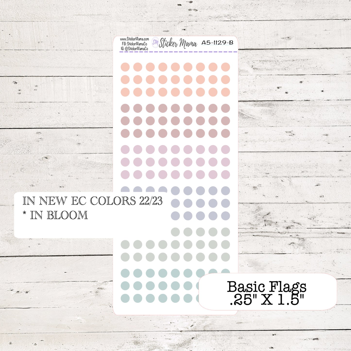 A5-1129 In Bloom, Harmony, Harmony Neutral, Colorblends - A5 Transparent Dots - Clear Round Stickers