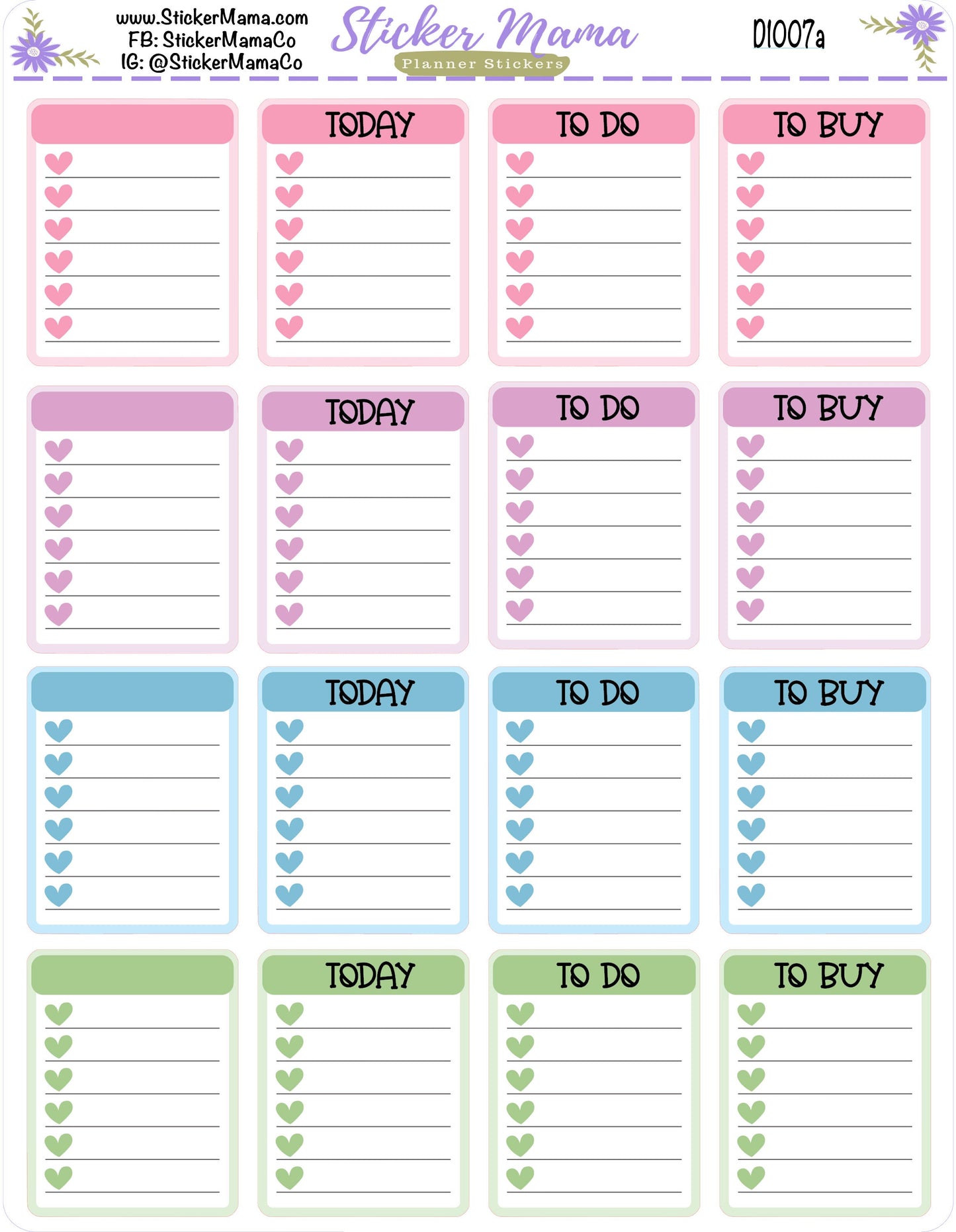 FD1007 || FULL BOX CHECKLIST Stickers || Checklist Stickers || Planner Stickers for Checklists