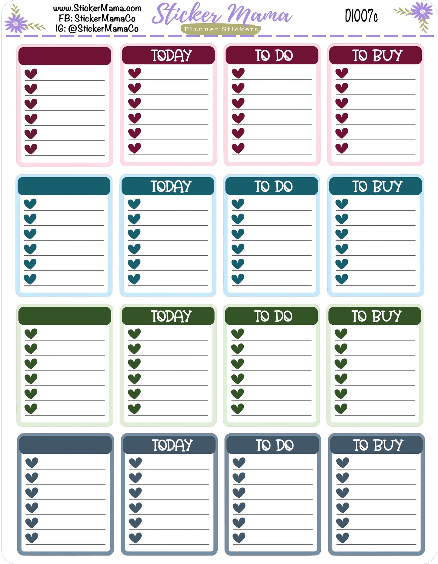 FD1007 || FULL BOX CHECKLIST Stickers || Checklist Stickers || Planner Stickers for Checklists