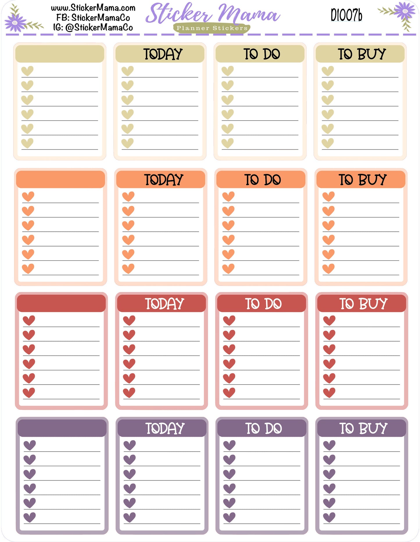 FD1007 || FULL BOX CHECKLIST Stickers || Checklist Stickers || Planner Stickers for Checklists