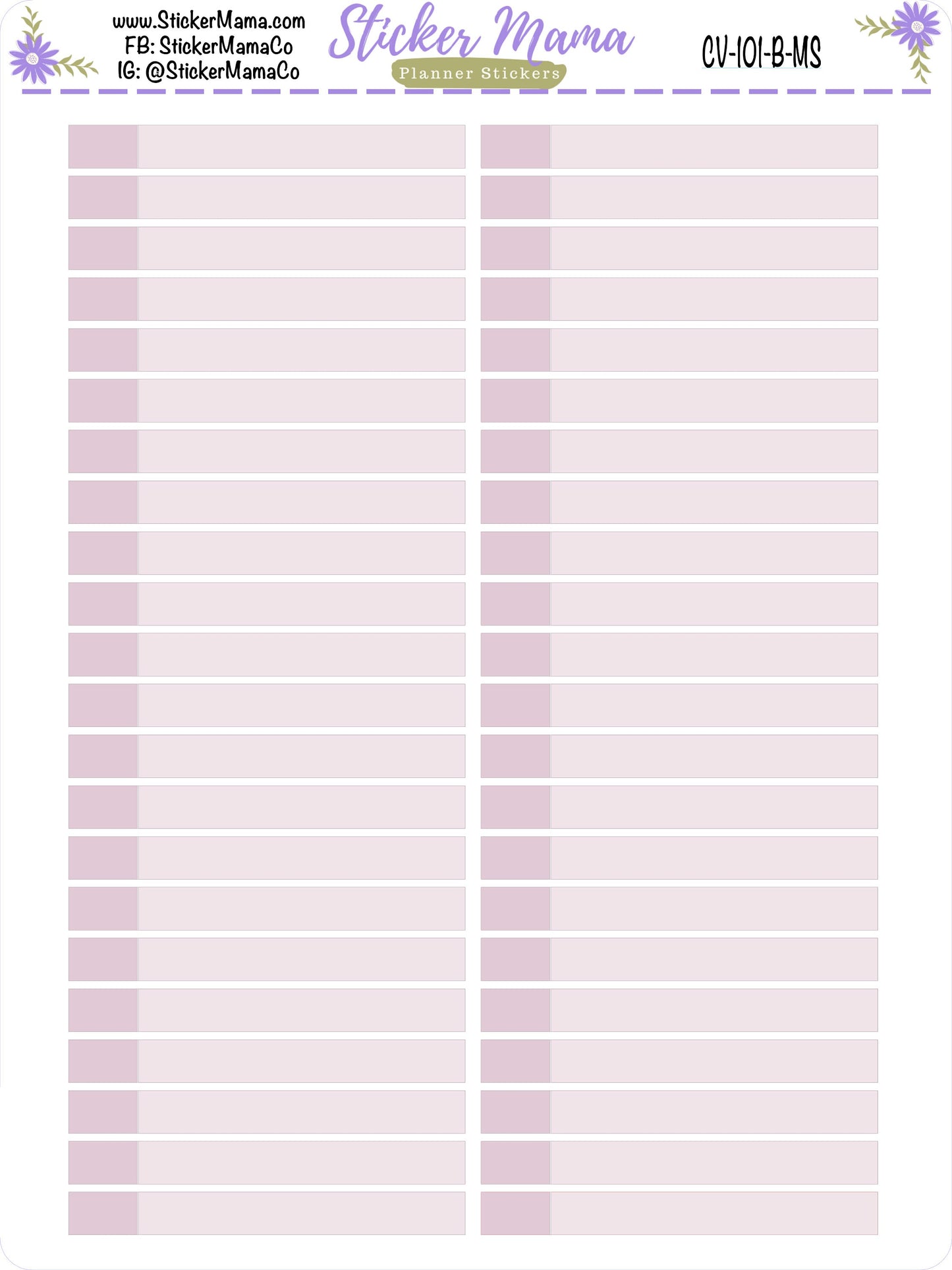 CV-101 TWO TONED Labels - In Bloom Erin Condren Compact Vertical - Bloom, Harmony, Harmony Neutral, Colorblends - Basic Labels - Planner