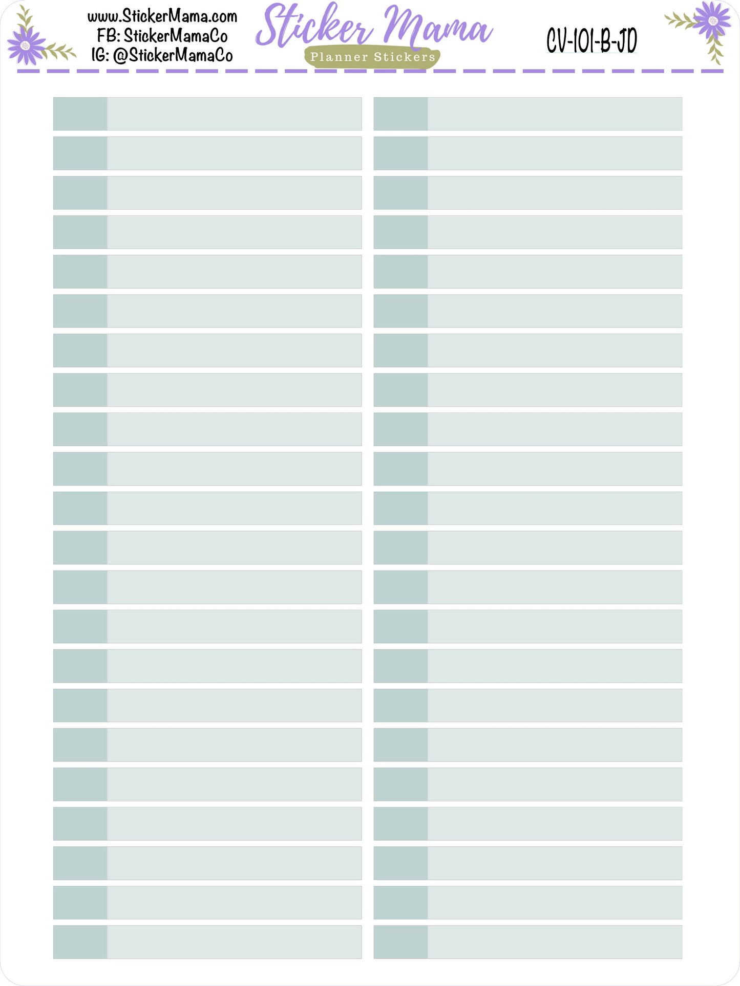 CV-101 TWO TONED Labels - In Bloom Erin Condren Compact Vertical - Bloom, Harmony, Harmony Neutral, Colorblends - Basic Labels - Planner