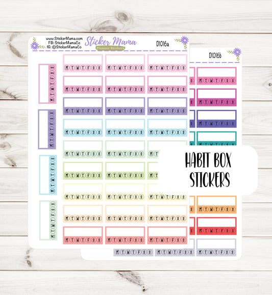 FD1016 || FULL BOX CHECKLIST Stickers || Checklist Stickers || Planner Stickers for Checklists