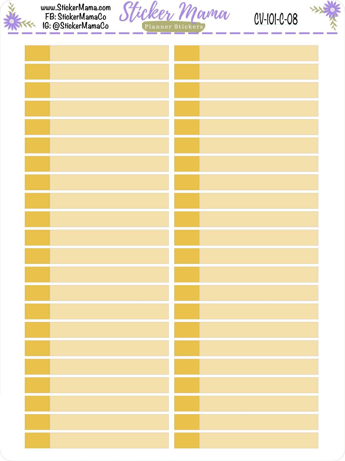 CV-101 TWO TONED Labels - Colorblend Erin Condren Compact Vertical - Bloom, Harmony, Harmony Neutral, Colorblends - Basic Labels - Planner