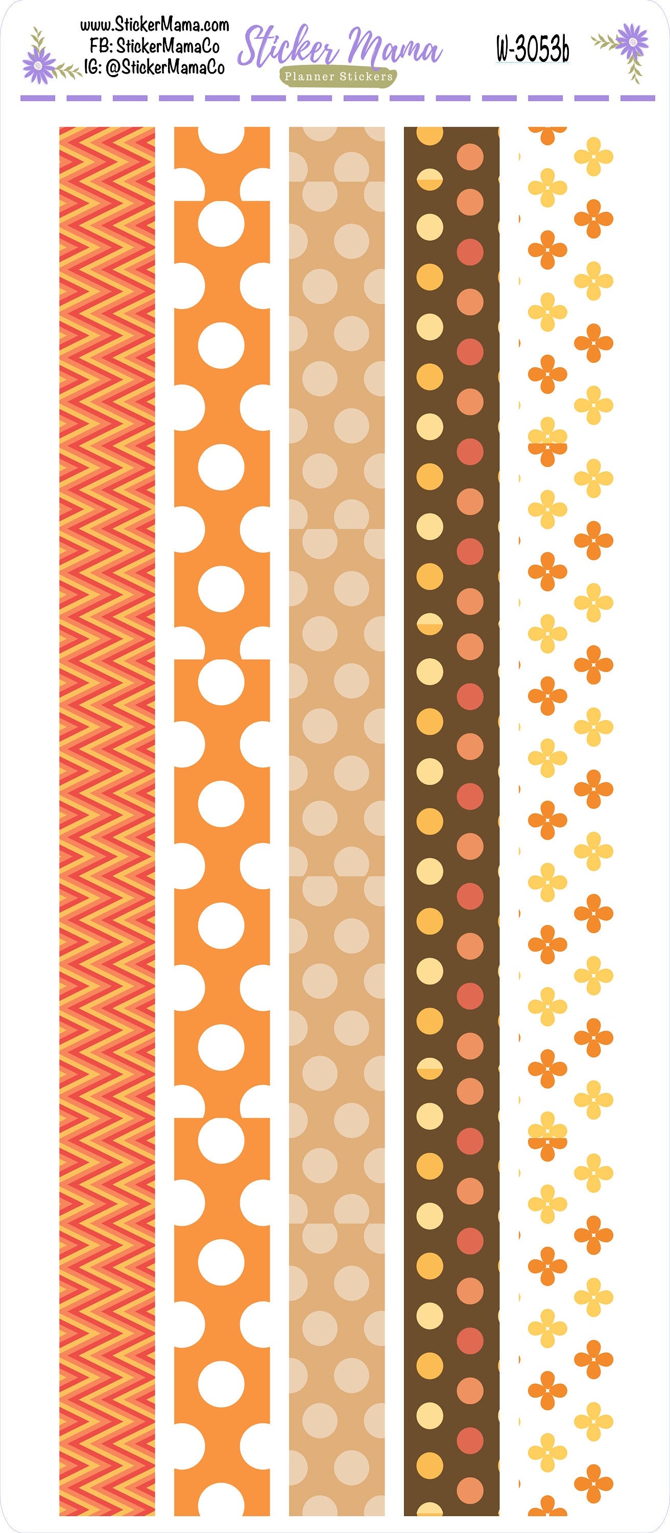 W-3053- WASHI STICKERS - Thanksgiving November - Planner Stickers - Washi for Planners