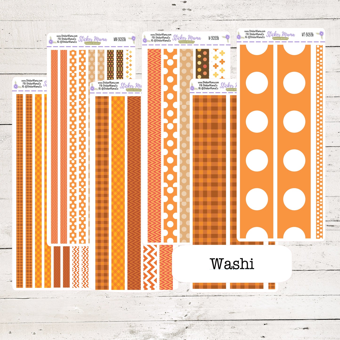 W-3053- WASHI STICKERS - Thanksgiving November - Planner Stickers - Washi for Planners