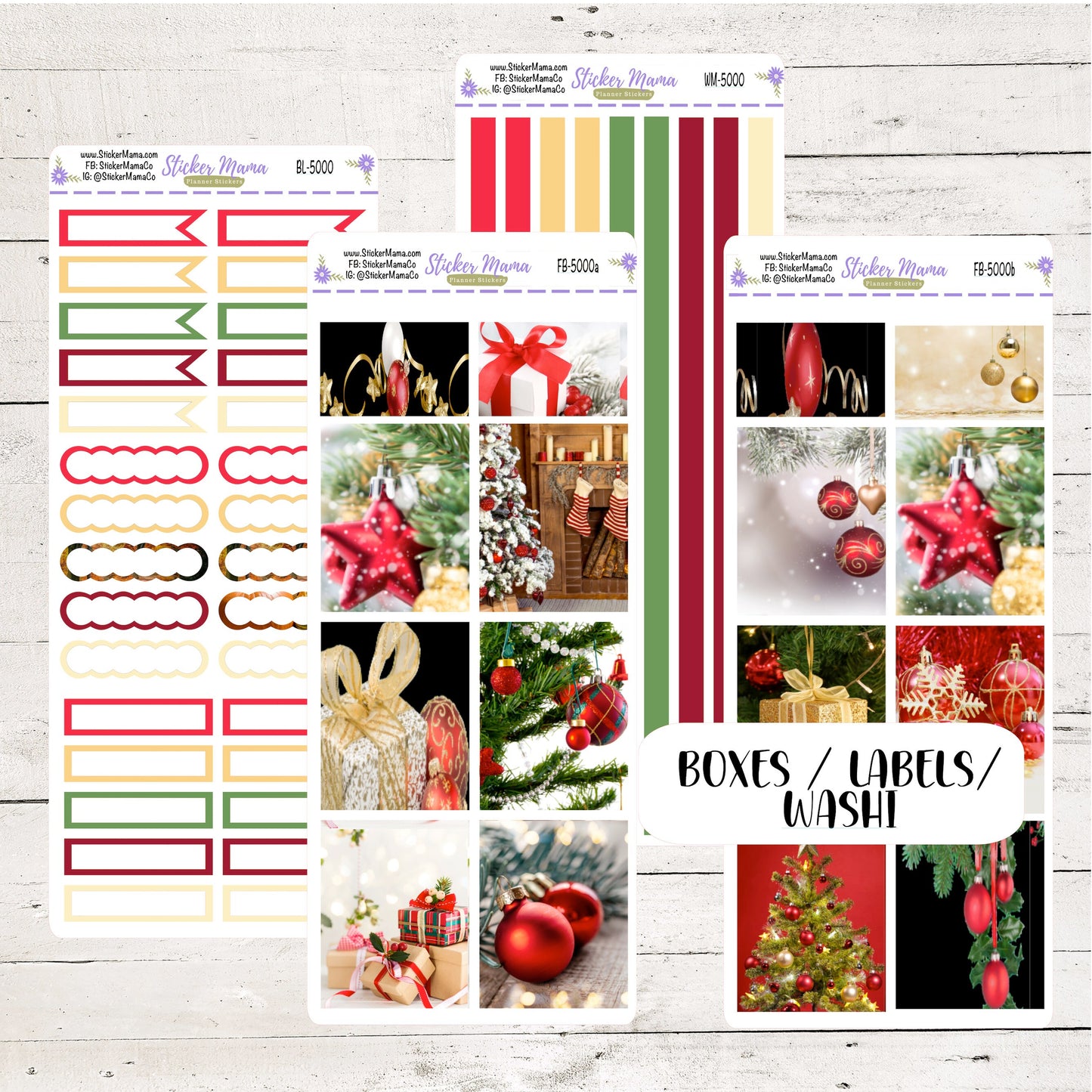 5000 - FULL BOX Christmas Stickers || Planner Stickers -|| Full Box for Planners