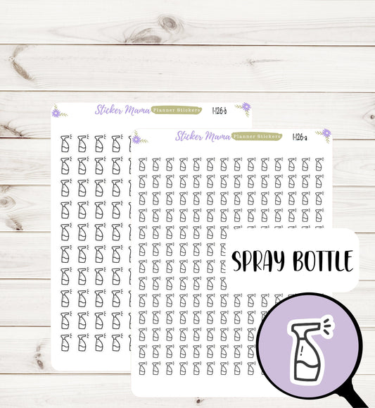 I-126 SPRAY BOTTLE PLANNER Stickers || Spray Bottle Stickers || Cleaning Stickers || House Cleaning Stickers