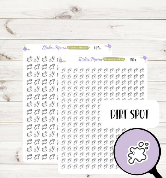 I-127 DIRT SPOT PLANNER Stickers || Dirt Spot Stickers || Cleaning Stickers || House Cleaning Stickers