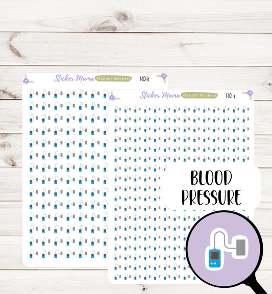 I-101 BLOOD PRESSURE PLANNER Stickers || Pressure Stickers || First Aid Stickers || Health Care Stickers