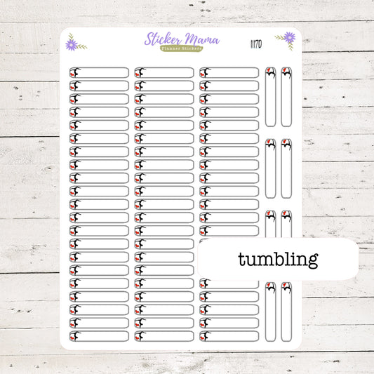 SS-1117d - TUMBLING Planner Stickers  - Tumbling Stickers - Tumbling Practice Stickers