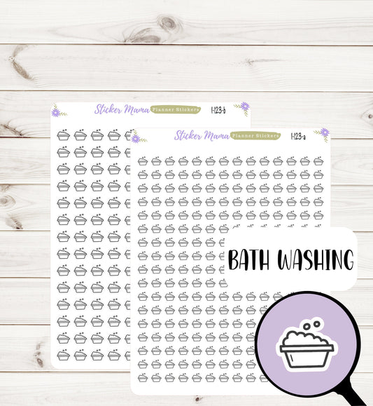 I-123 BATH WASHING PLANNER Stickers || Wash Stickers || Cleaning Stickers || House Cleaning Stickers