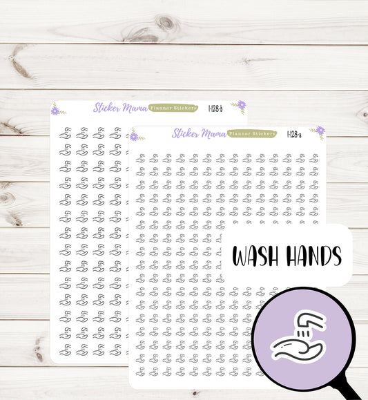 I-128 WASH HANDS PLANNER Stickers || Wash Hands Stickers || Cleaning Stickers || House Cleaning Stickers