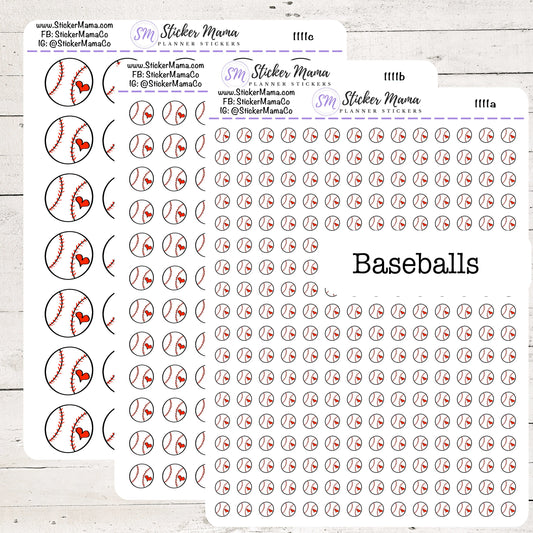 SS-1111 - DOODLE Baseball Planner Stickers  - Baseball Stickers - Baseball Games - Baseball Practice