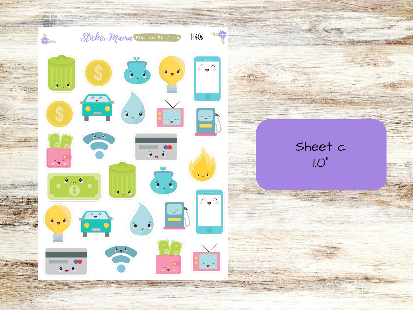 CUTE BUDGET ICONS I-140 || Cute Planner Stickers || Budget Icon Stickers