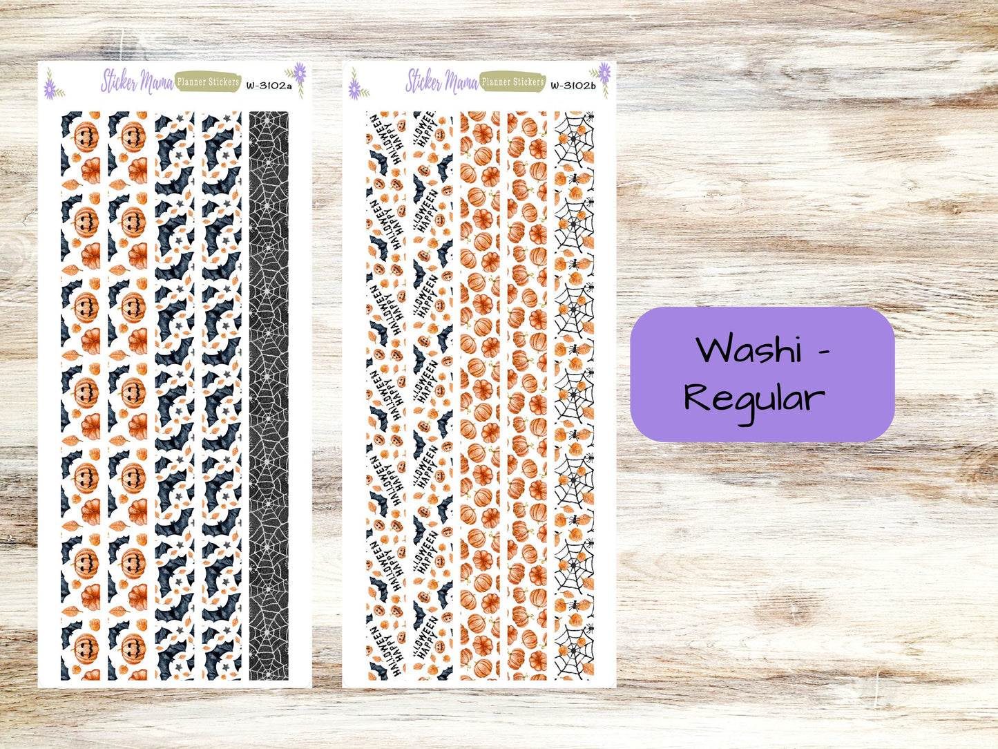 WASHI PLANNER STICKERS || 3102 || Jack - O - Lantern || Washi Stickers || Planner Stickers || Washi for Planners