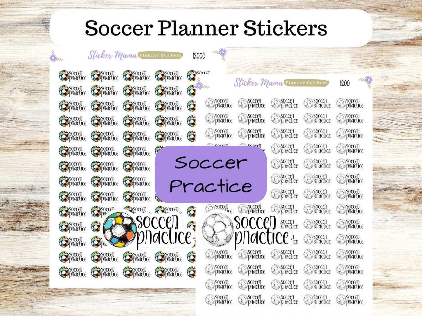 SOCCER PRACTICE Stickers SS-1200 || Soccer Planner Stickers || Soccer Sports Stickers || Soccer Games || Soccer Practice