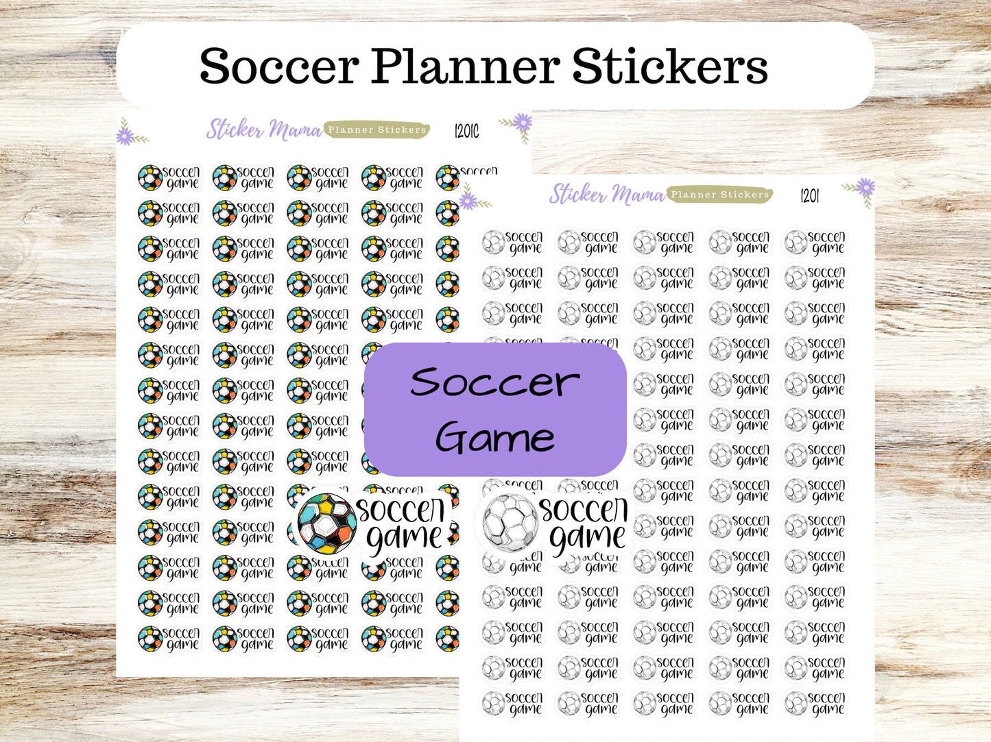 SS-1201 SOCCER GAME Stickers || Soccer Planner Stickers || Soccer Sports Stickers || Soccer Games || Soccer Practice