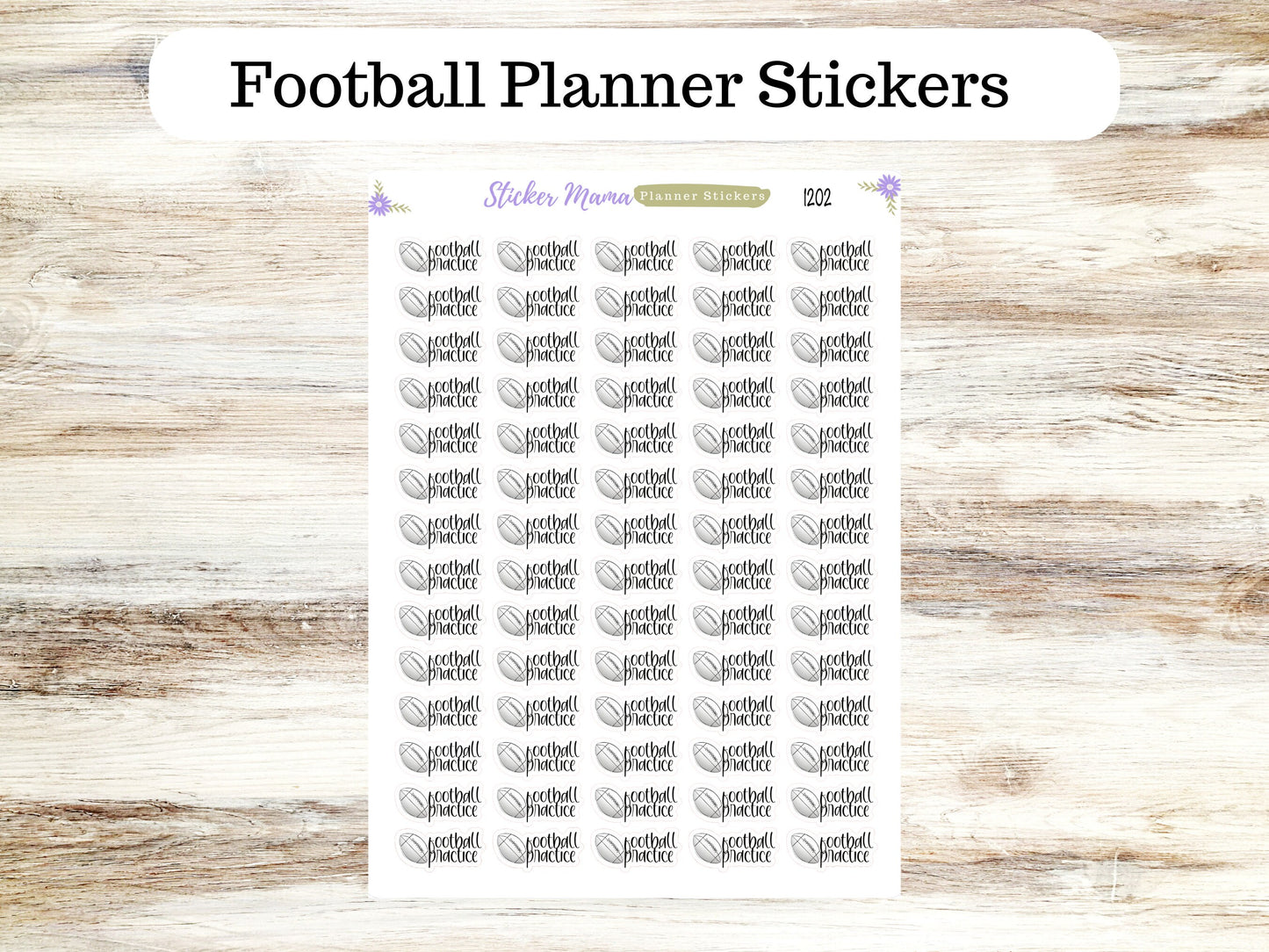 SS-1202 FOOTBALL PRACTICE Stickers || Football Planner Stickers || Football Sports Stickers || Football Games || Football Practice