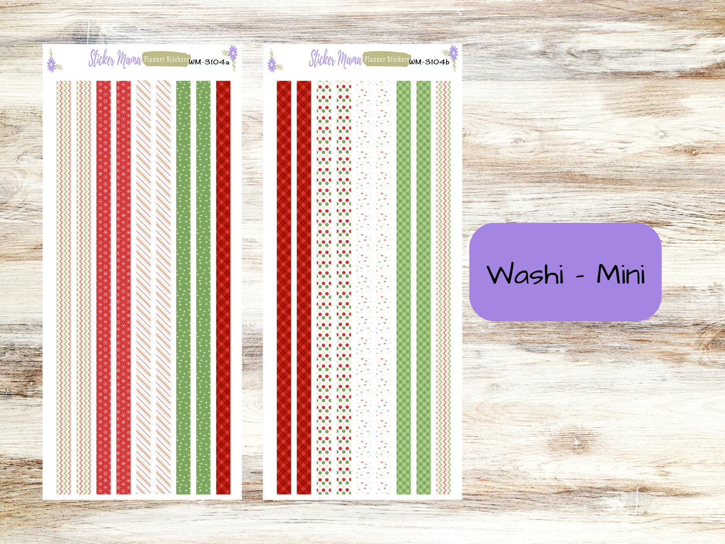 WASHI PLANNER STICKERS || 3104 || Santa's Here || Washi Stickers || Planner Stickers || Washi for Planners