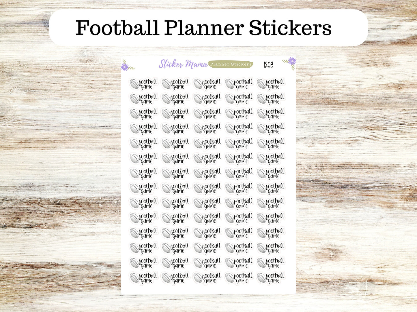 SS-1203 FOOTBALL GAME Stickers || Football Planner Stickers || Football Sports Stickers || Football Games || Football Practice