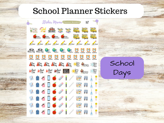 SCHOOL PLANNER STICKERS I-1167, School Stickers, Back to School Stickers, Functional Stickers, School Planner, Planner Stickers,