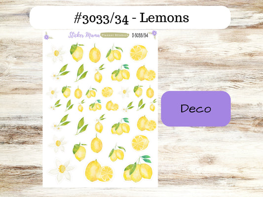 DECO-D3033/D3034 || PLANNER STICKERS || Clipart Stickers || Planner Stickers ||