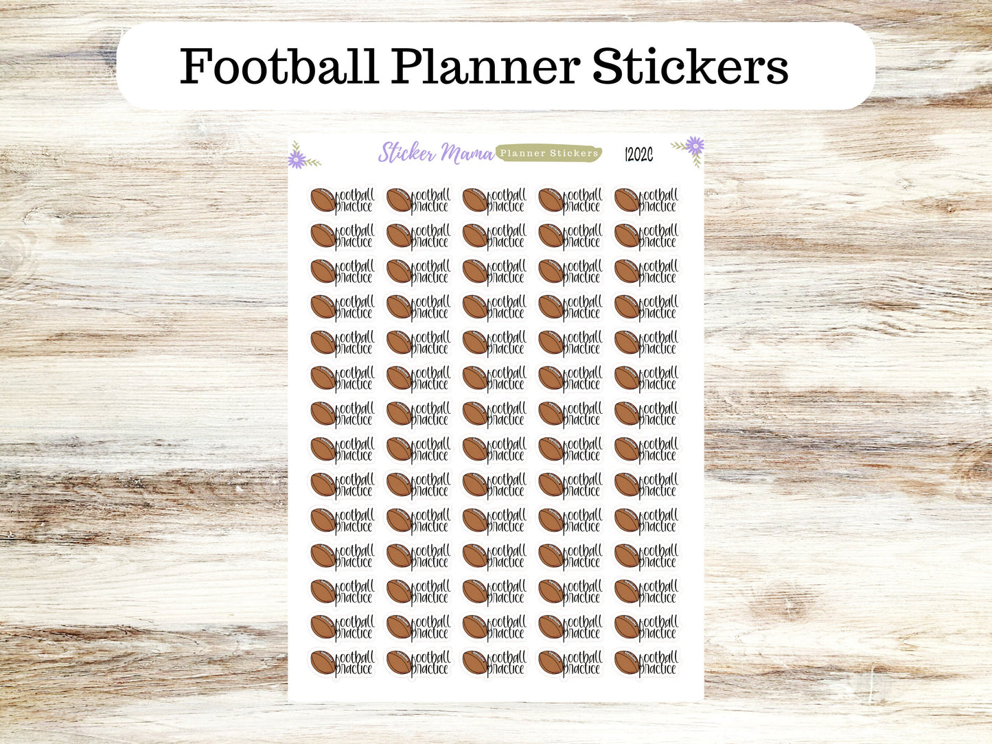 SS-1202 FOOTBALL PRACTICE Stickers || Football Planner Stickers || Football Sports Stickers || Football Games || Football Practice