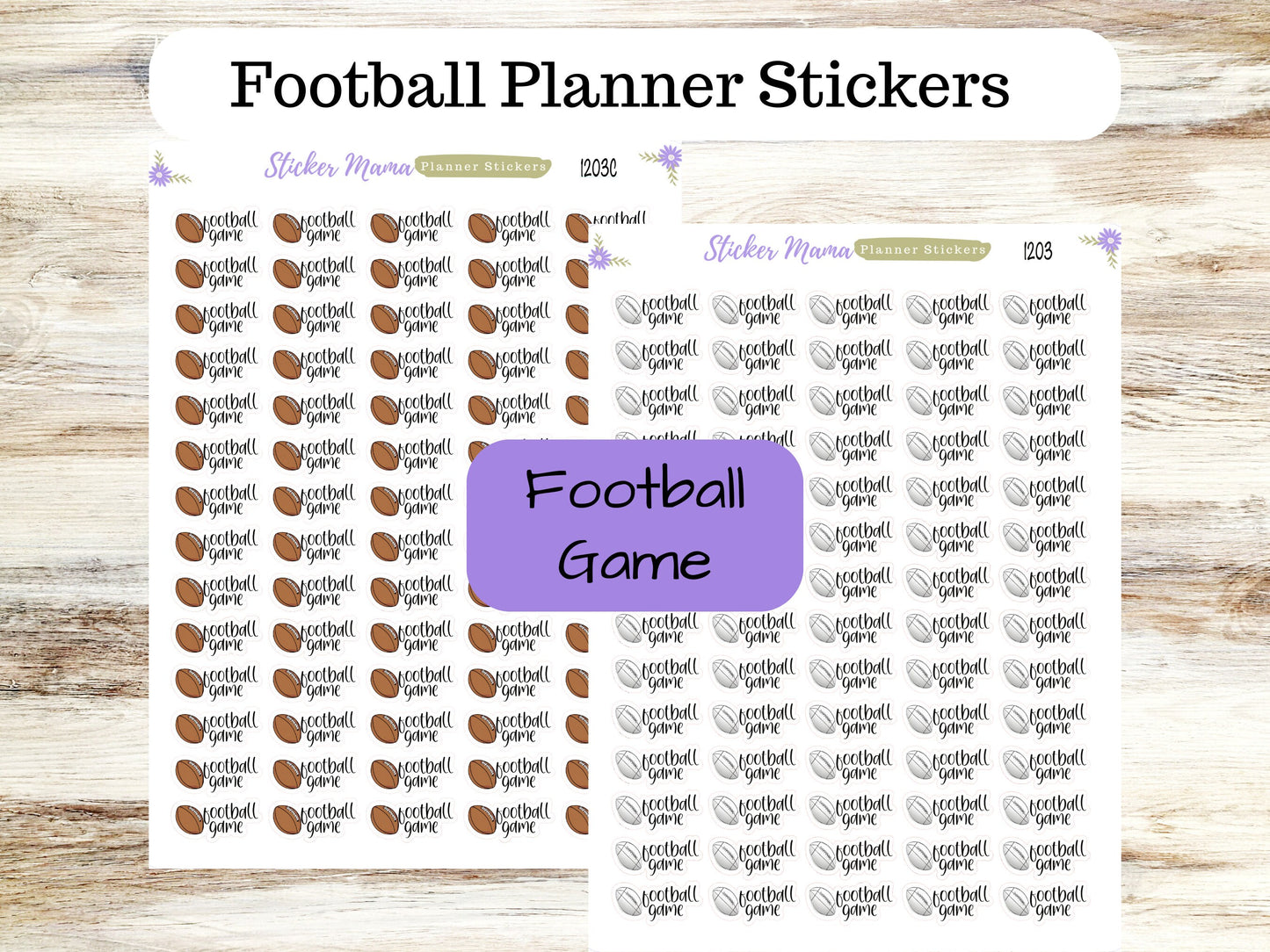 SS-1203 FOOTBALL GAME Stickers || Football Planner Stickers || Football Sports Stickers || Football Games || Football Practice