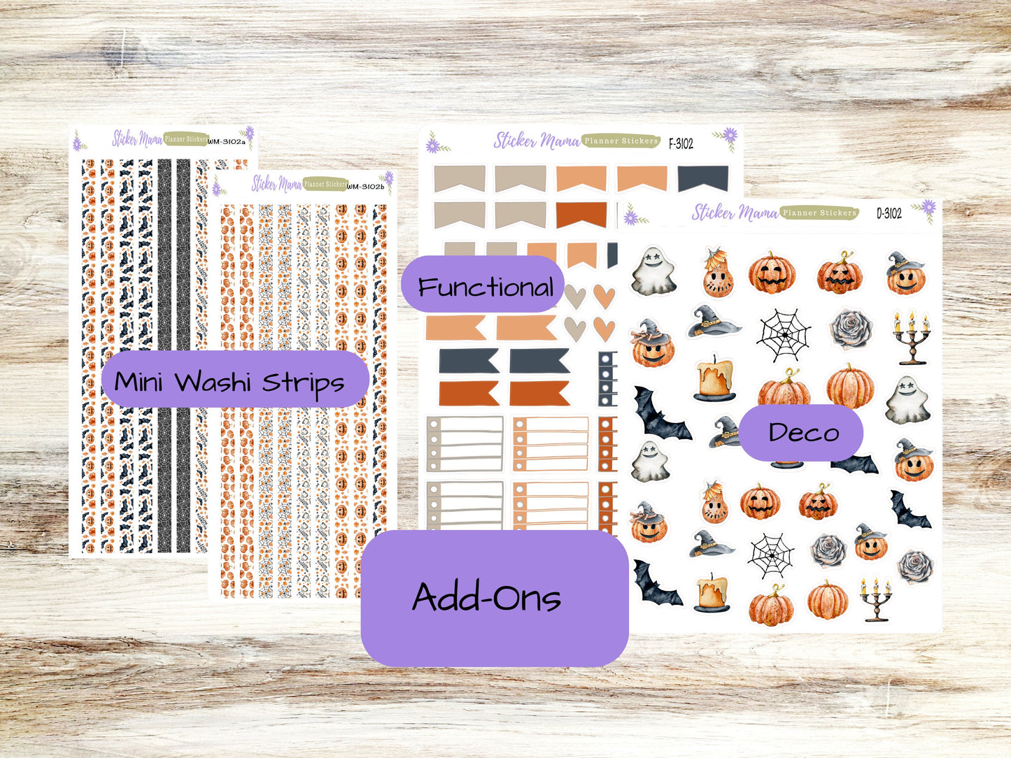 JOURNALING KIT  || #3102 || Jack - O - Lantern || Journal Planner || Planner Stickers || Journal Stickers