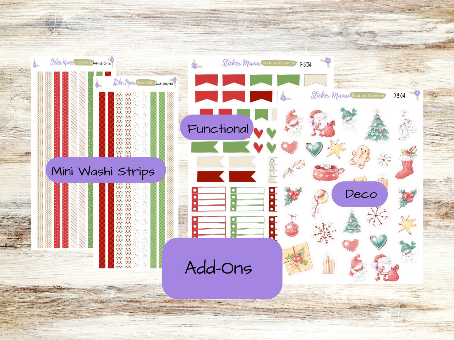 JOURNALING KIT  || #3104 || Santa's Here || Journal Planner || Planner Stickers || Journal Stickers