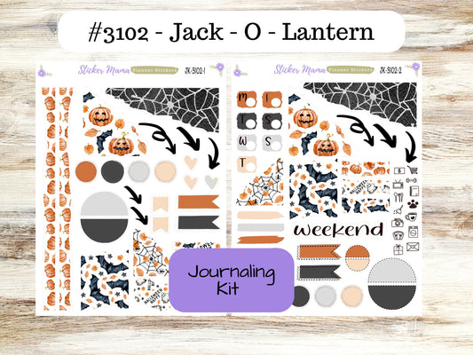 JOURNALING KIT  || #3102 || Jack - O - Lantern || Journal Planner || Planner Stickers || Journal Stickers