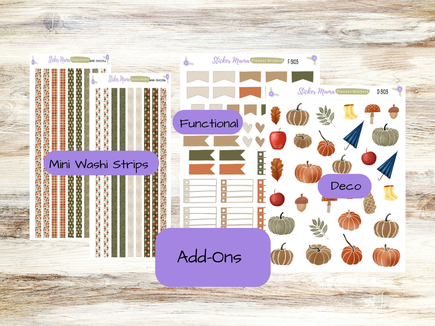 JOURNALING KIT  || #3103 || Thanksgiving Harvest || Journal Planner || Planner Stickers || Journal Stickers