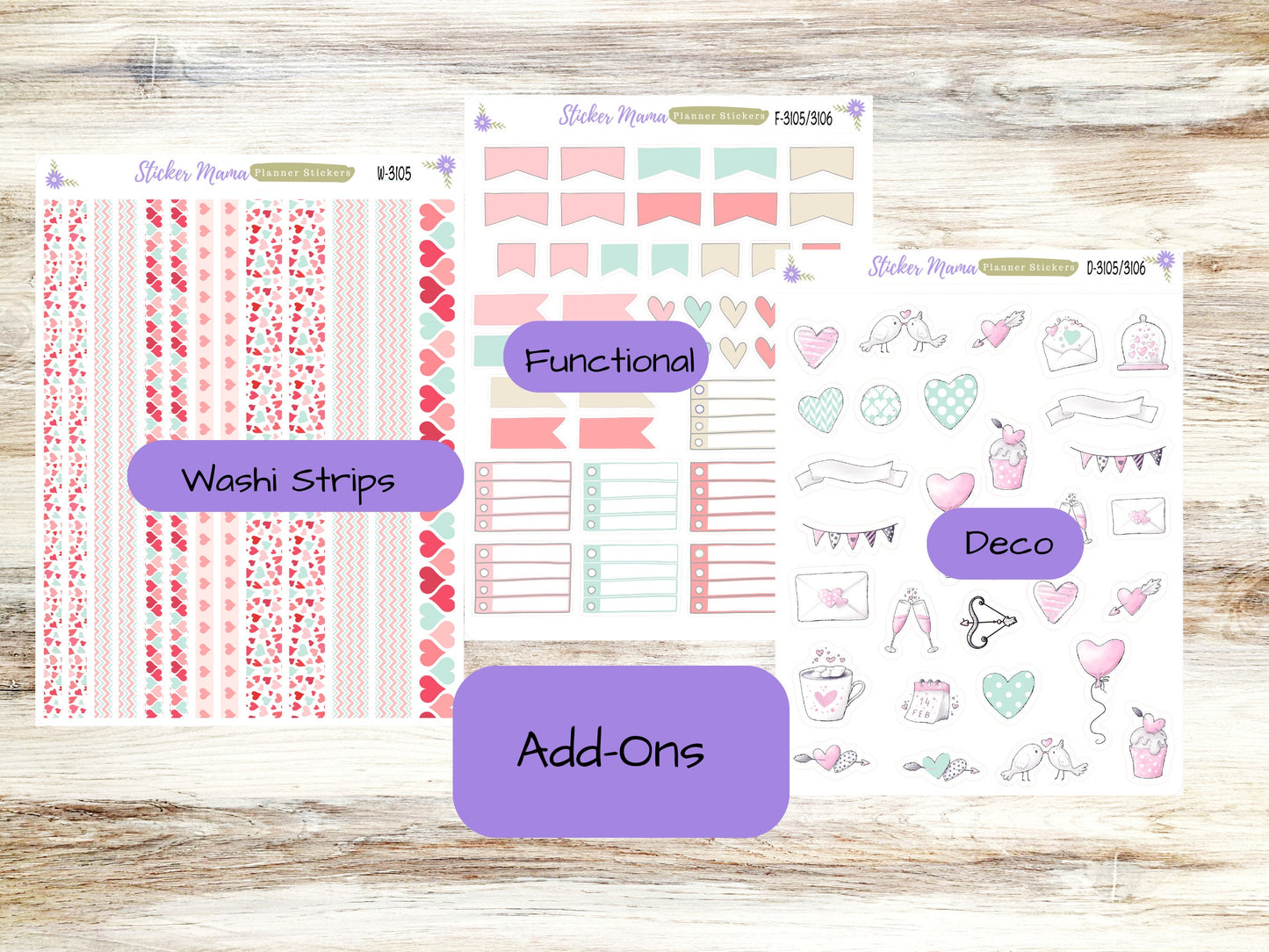 JOURNALING KIT  || #3105 || Hello, Love! || Journal Planner || Planner Stickers || Journal Stickers