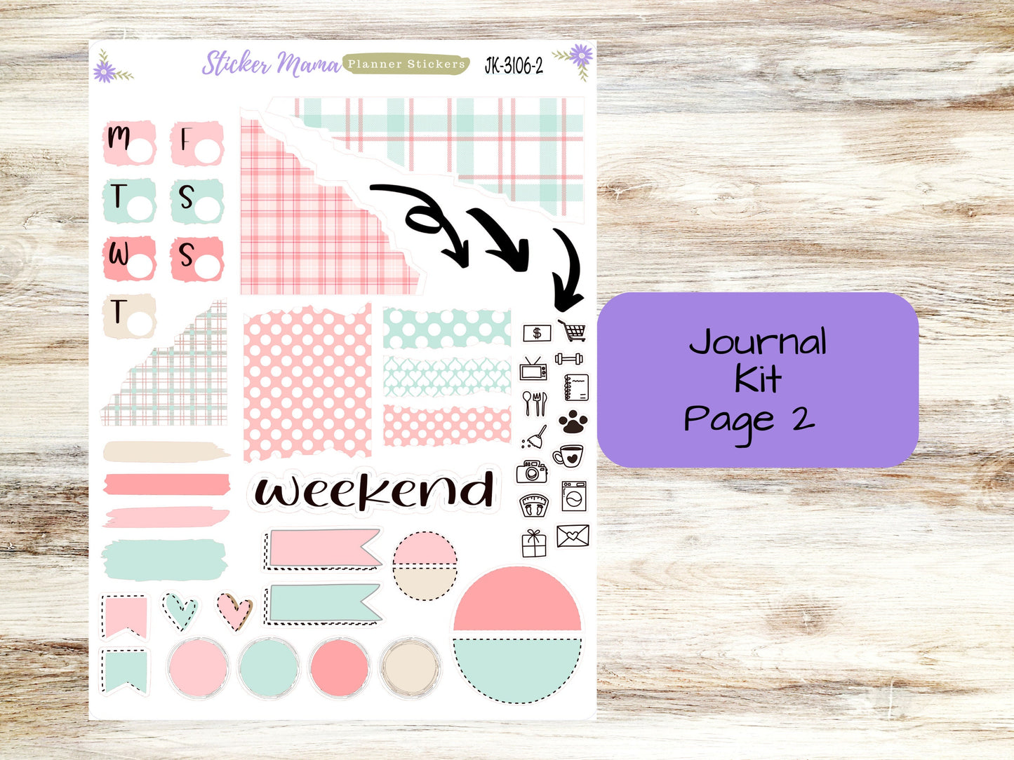 JOURNALING KIT  || #3106 || Hello, Plaid! || Journal Planner || Planner Stickers || Journal Stickers