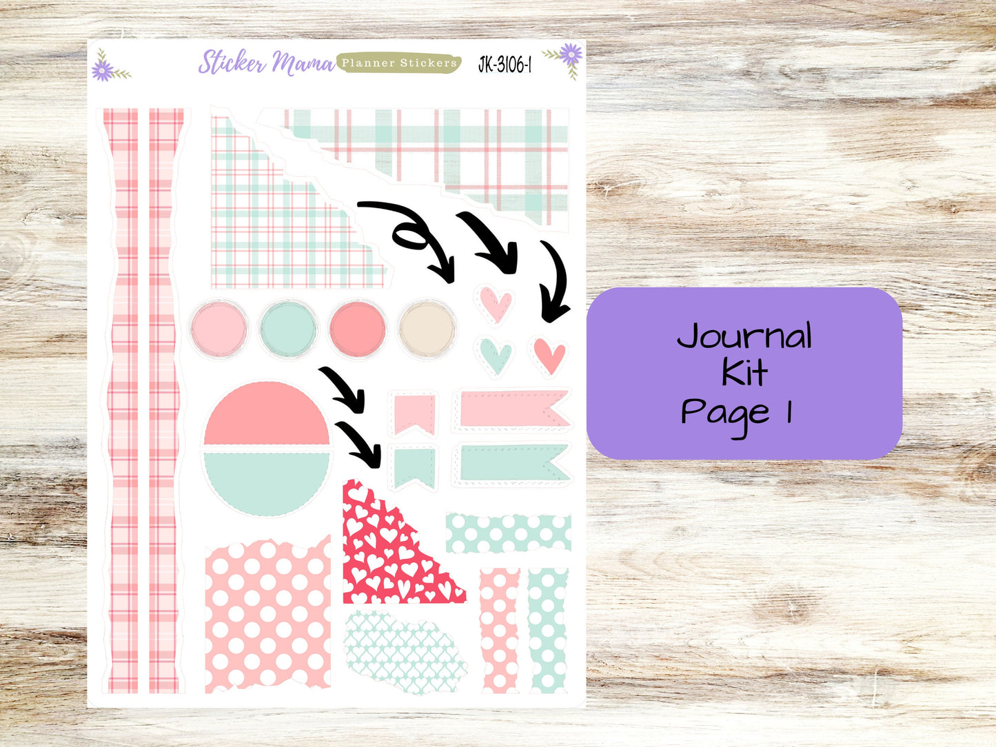 JOURNALING KIT  || #3106 || Hello, Plaid! || Journal Planner || Planner Stickers || Journal Stickers