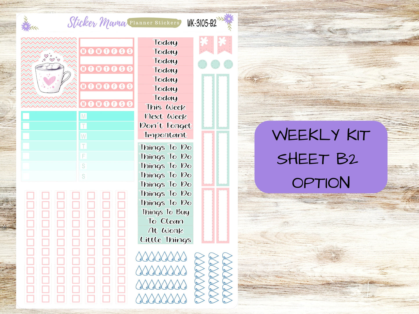 ERIN CONDREN WK-3105 - Hello, Love!  || Weekly Planner Kit || Erin Condren || Hourly Planner Kit || Vertical Planner Kit