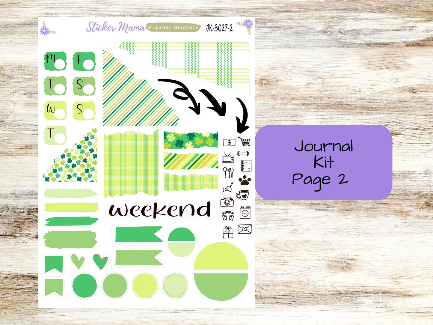 JOURNALING KIT  || #3027 || Lucky Irish || Journal Planner || Planner Stickers || Journal Stickers