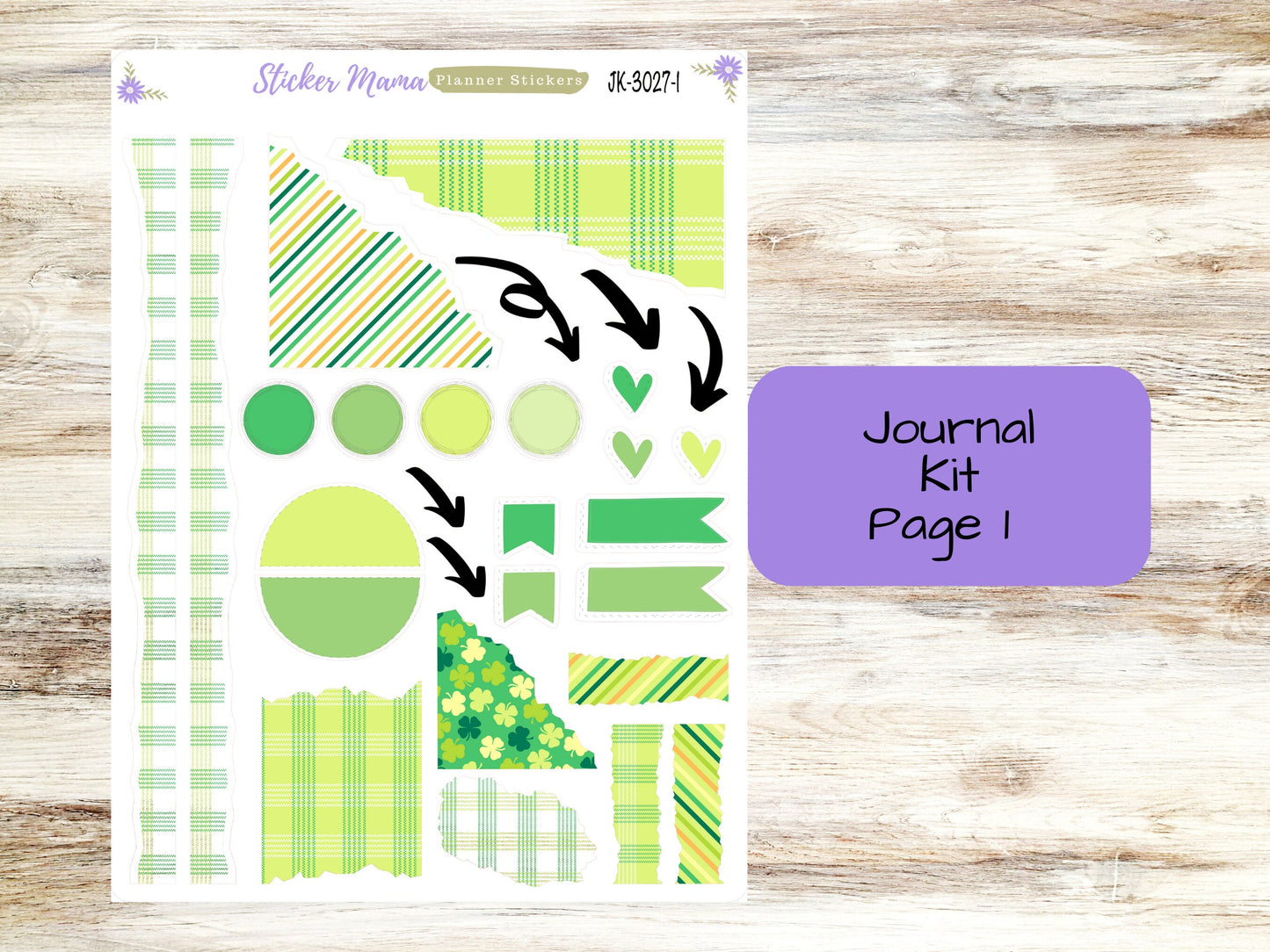 JOURNALING KIT  || #3027 || Lucky Irish || Journal Planner || Planner Stickers || Journal Stickers