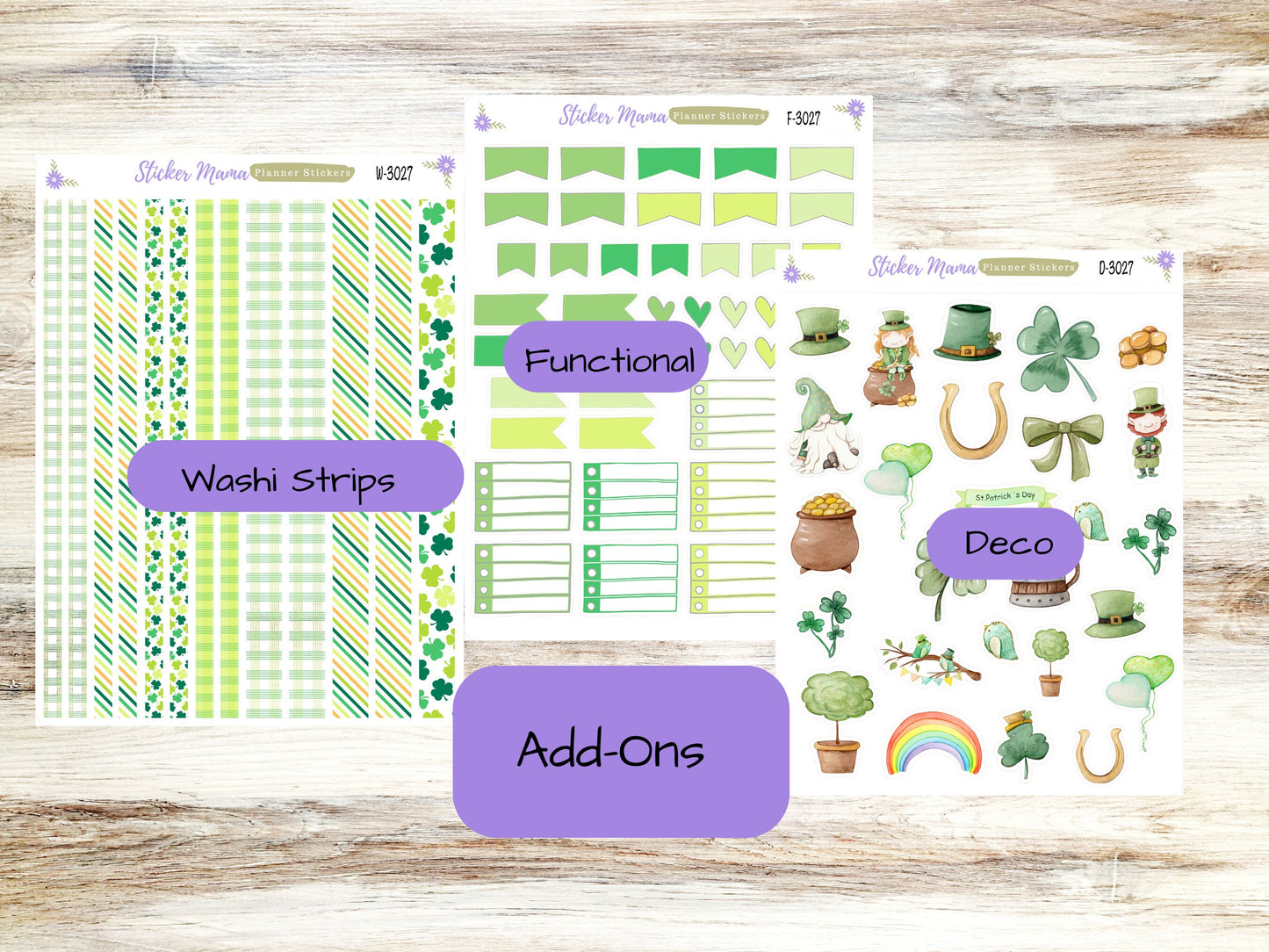 JOURNALING KIT  || #3027 || Lucky Irish || Journal Planner || Planner Stickers || Journal Stickers