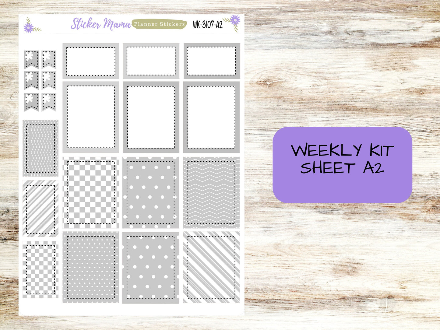 ERIN CONDREN WK-3107 - Neutral, Grey & White  || Weekly Planner Kit || Erin Condren || Hourly Planner Kit || Vertical Planner Kit