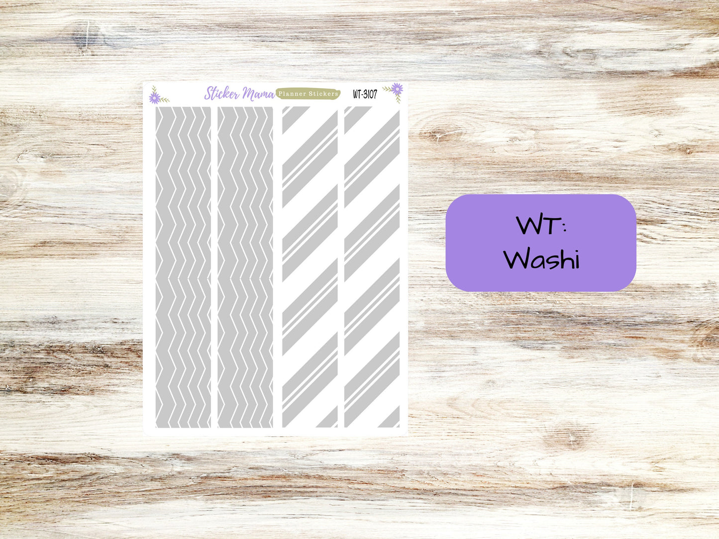 WASHI PLANNER STICKERS || 3107 || Neutral, Grey & White || Washi Stickers || Planner Stickers || Washi for Planners