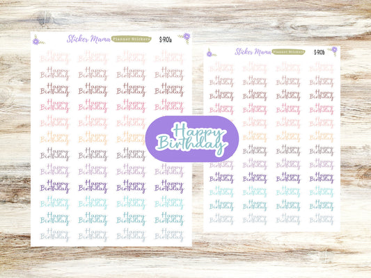 HAPPY BIRTHDAY STICKERS || S-9101 ||