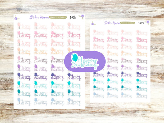 HAPPY BIRTHDAY STICKERS || S-9103 || Birthday Planner Stickers || Stickers for Birthday