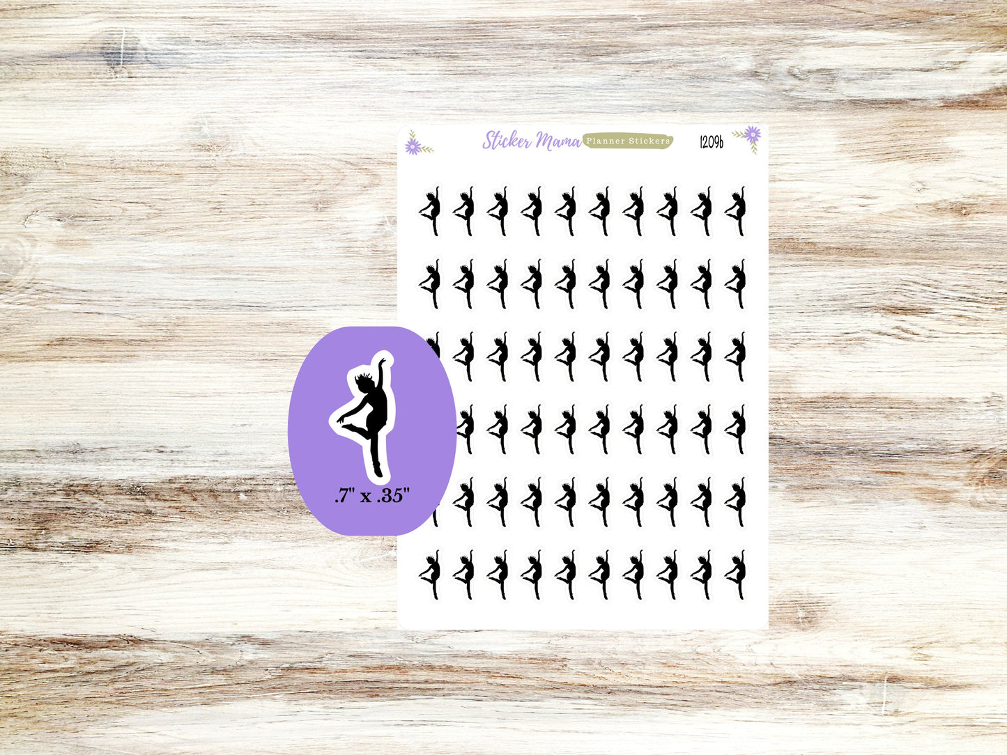 SS-1209 DANCE STICKERS || Dance Practice Planner Stickers ||