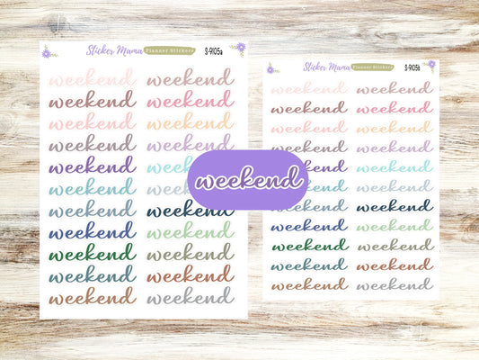 WEEKEND STICKERS || S-9105 ||