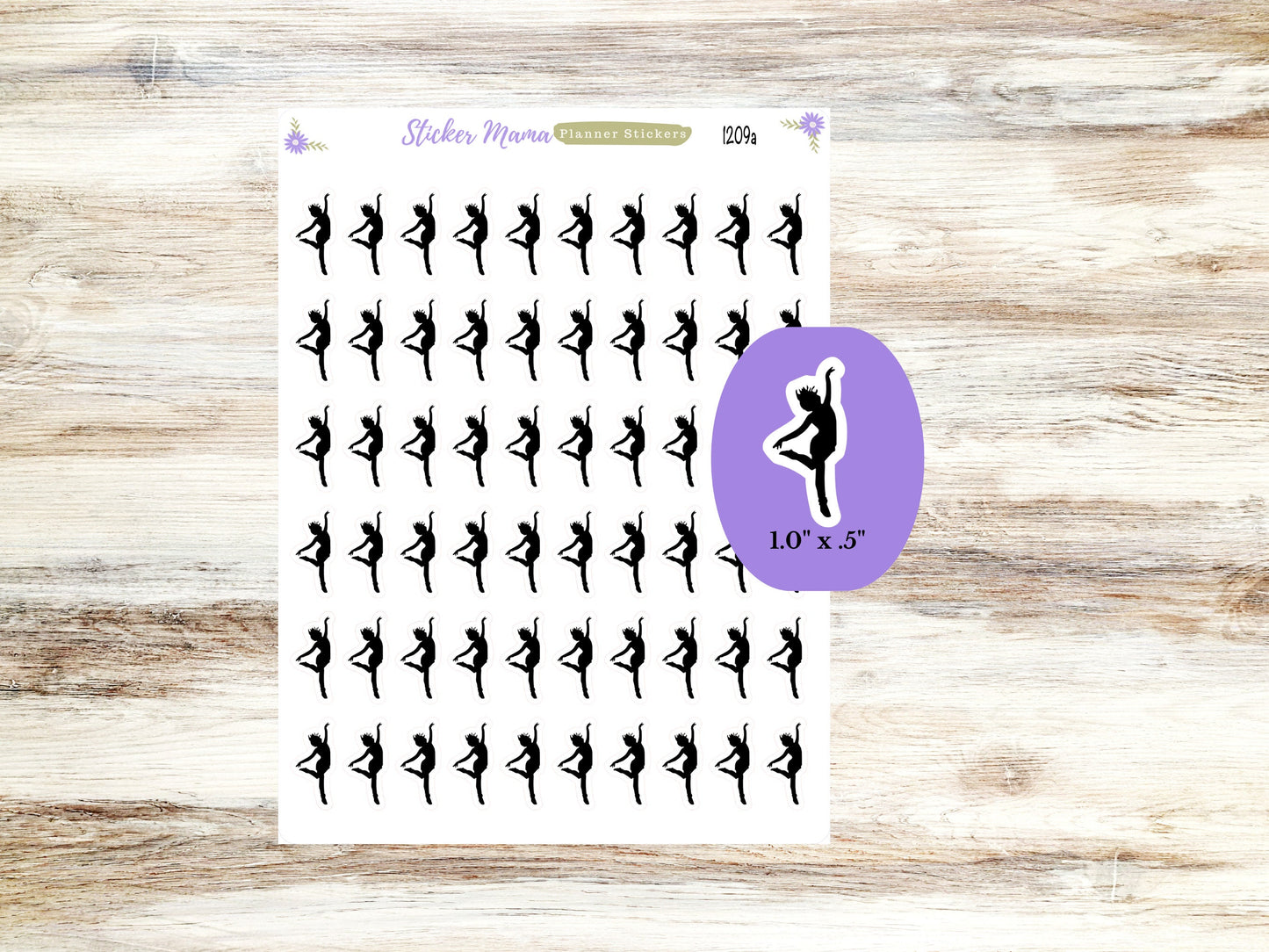 SS-1209 DANCE STICKERS || Dance Practice Planner Stickers ||