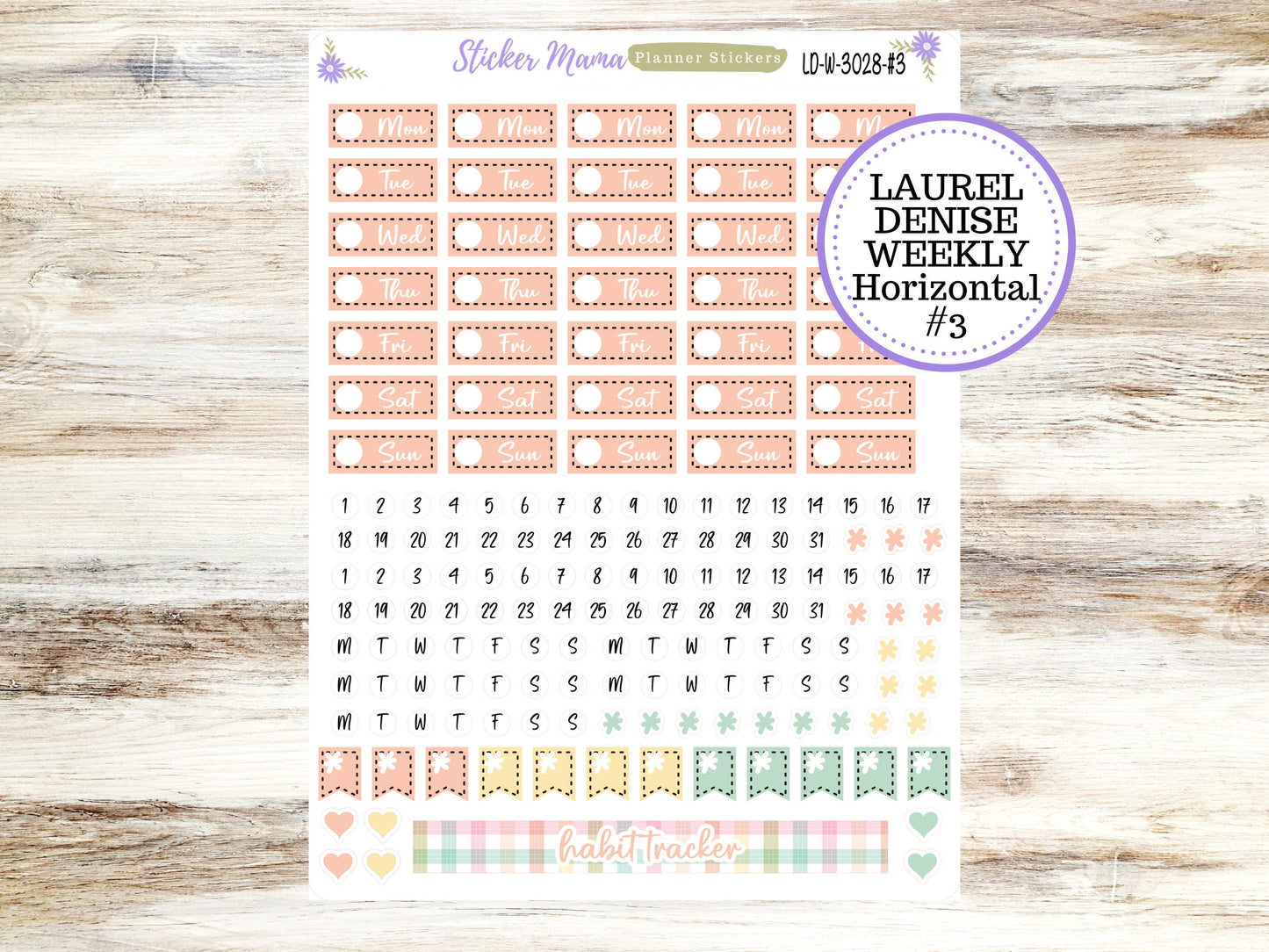 LAUREL DENISE PLANNER Kit #3028 || Laurel Denise Kit || Laurel Denise Stickers || April Laurel Denise