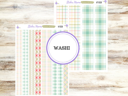 WASHI PLANNER STICKERS || 3028 || Spring Plaid || Washi Stickers || Planner Stickers || Washi for Planners