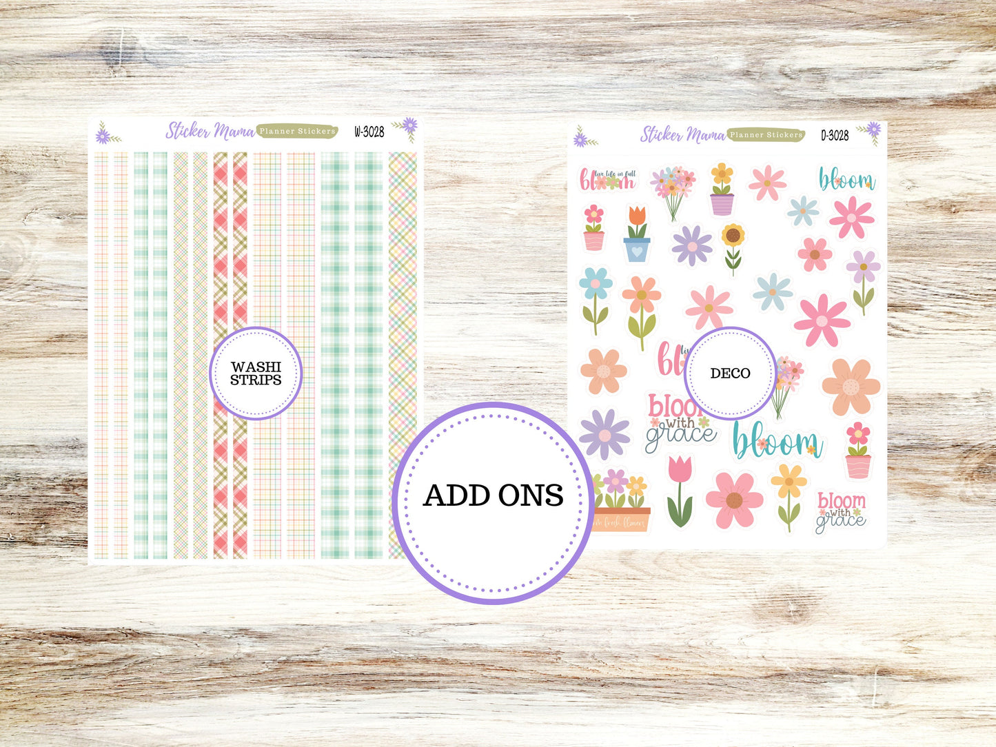 JOURNALING KIT  || #3028 || Spring Plaid  || Journal Planner || Planner Stickers || Journal Stickers